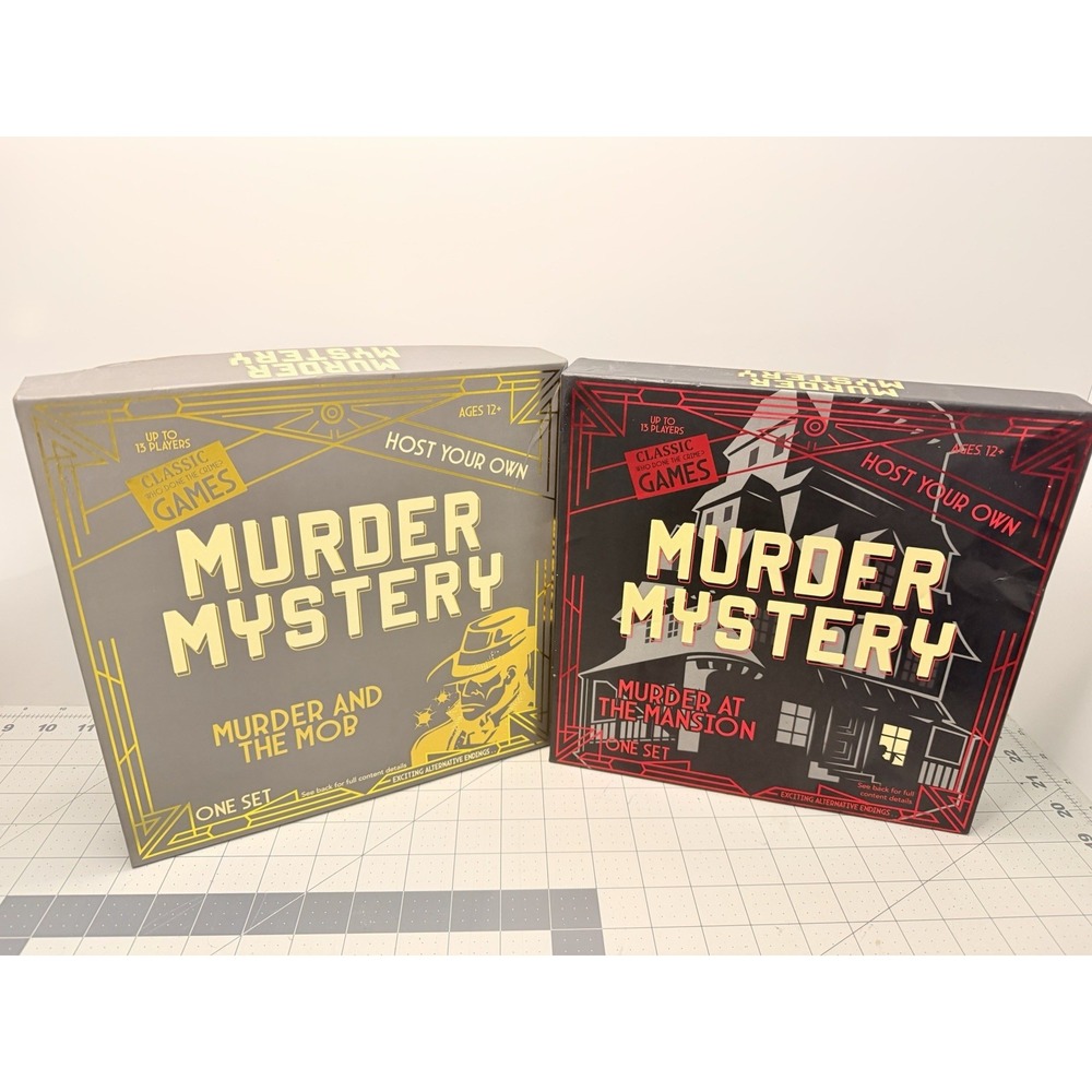 Host Your Own Murder Mystery Game Party Set Lot of 2 - Mob & Mansion